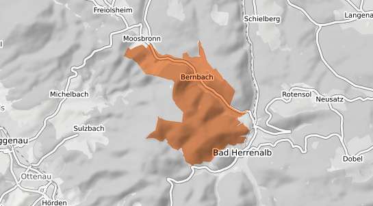 Mietspiegelkarte Bad Herrenalb Bernbach